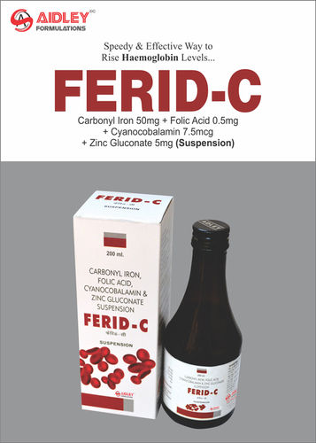 Liquid Carbonyl Iron eq. to elemental Iron - 60mg + Cyanocobalamin -  7.5mcg + Folic acid - 1.0mg. + Zinc Gluconate 11mg + Vitamin  E 15 iu + Vitamin B12 5mcg