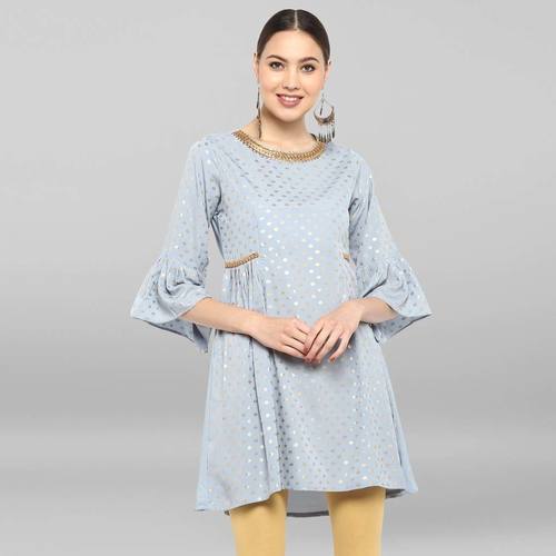 Black Poly Crepe Kurta