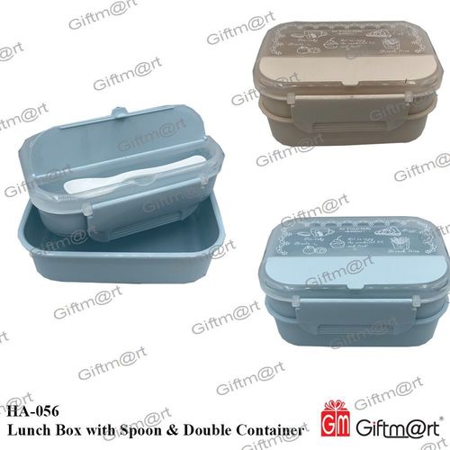 Lunch Box with Spoon & Double Container