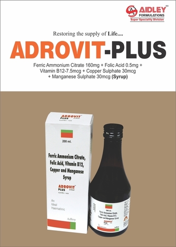 Ferric Ammonium Citrate 160mg + Folic Acid 0.5mg + Vitamin B12 7.5mcg /15ml