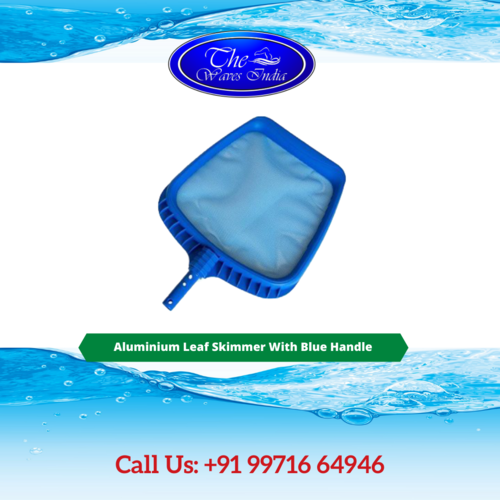 Aluminium Leaf Skimmer With Blue Handle By THE WAVES INDIA
