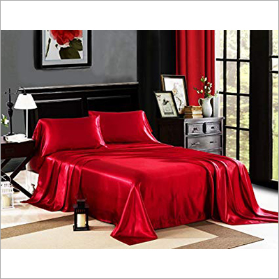 Satin Bed Sheet - Satin, Full Size, Plain Design | Washable for Hotel and Home Use, Versatile Linen for Luxurious Comfort