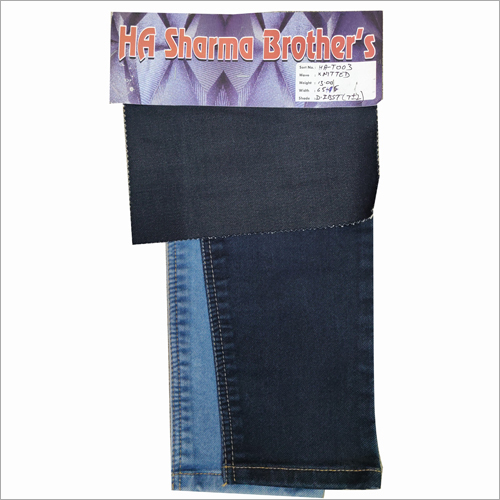 Back Knitted Denim Black Fabric