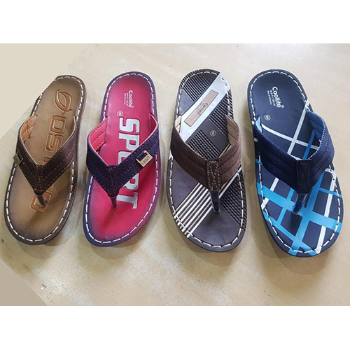 Gents PU Slippers - Synthetic Leather, PU, Rubber, All Size Available | Ideal for Spring and Summer Seasons, Stylish and Comfortable Design