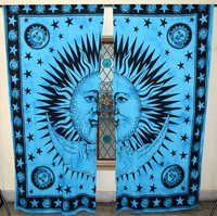 Indian Mandala Sun n Moon Ombre Hippie Bohemian Curtain
