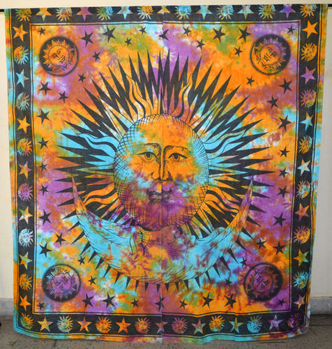 Indian Mandala Multi Sun n Moon Ombre Hippie Bohemian Curtain