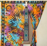 Indian Mandala Multi Sun n Moon Ombre Hippie Bohemian Curtain