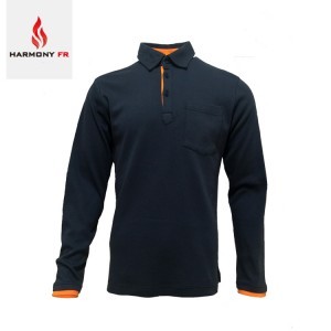 Blue Fr Long Sleeve Polo Shirt