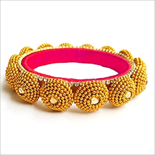Silk Thread Bangles With Golden Colour Chain By ANKITA COLLECTIONS