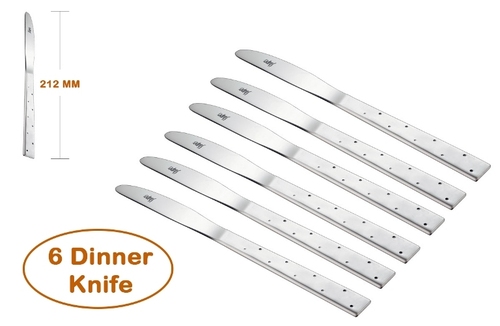 Shapes White Dot Dinner Knife 6 Pcs