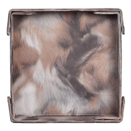 Brown Matte Finish Serving Tray - Brown Matte Finish Decor Serving Tray 9x9 Inch Size for Elegant Serving and Home Decor
