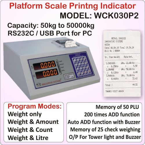 printer indicator for platform