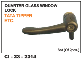 Car Quarter Glass Window Lock - Durable Material Designed for Tata Tipper L/R | 4 Wheeler Compatibility Warranty Included