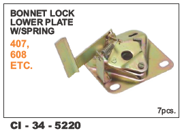 Bonnet Lock Lower Plate w/Spring  Tata 407, 608
