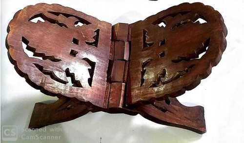 Geeta Or Kuran Book Stand - Solid Wood, Easy to Clean, Durable | Indian Religious Style, Designed for Lasting Use and Functionality