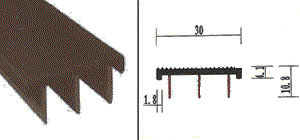 Bus Body Rubber Profiles - EPDM Rubber, 30mm x 22mm, Brown | Locking Channel, 50-80 Shore A, Adhesive or Mechanical Installation, Weatherproofing Solution