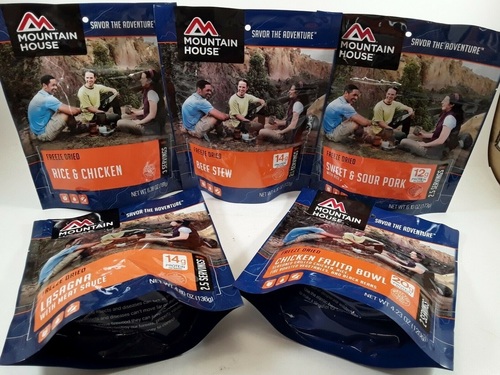 Mountain House Freeze Dried Food Emergency Survivor Meals Packaging: Box