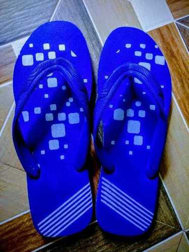 Mens Blue Rubber Slipper