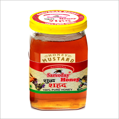 Mustard Honey - 100% Pure Vegetarian Sweet & Mild Flavor | Strong Immunity Healthy Digestion 25 Years Shelf Life Premium Quality Glass Packaging