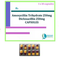 Amoxycillin Trihydrate Dicloxacillin Capsules - 50mg Dosage, Recommended For Fever Relief, Suitable For All
