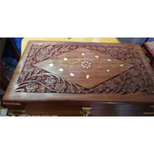 Brass Inlay Wooden Jewellery Box