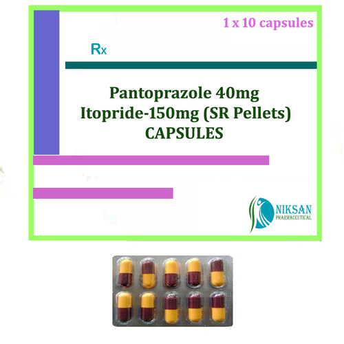 Pantoprazole 40Mg Itopride 150Mg (Sr Pellets) Capsules General Medicines