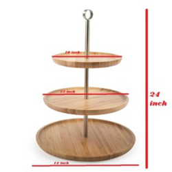 Three Tier Wooden Fruit Stand