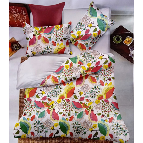 Floral Print Double Bed Bedsheet - 100% Cotton, All Sizes Available | Washable, Durable, No Fade, Quick Dry, Pillowcase Included