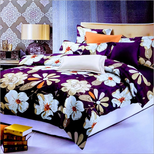 Floral Printed Poly Cotton Bedsheet - All Sizes Available, Washable and Quick Dry | Durable, No Fade, Ideal for Home and Hotel Use