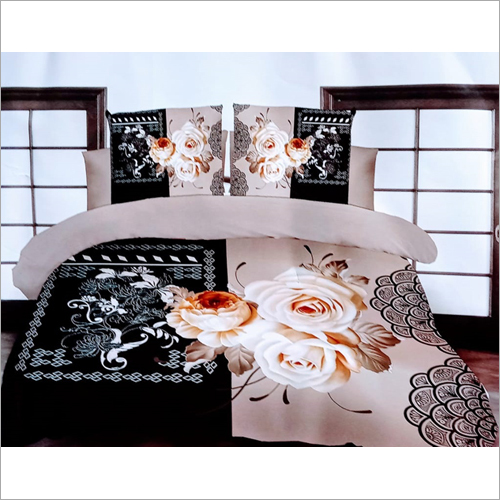 Designer Print Poly Cotton Bedsheet - Polycotton Material, All Sizes Available, Multiple Color Options | Washable, Durable, No Fade, Quick Dry, Pillowcase Included