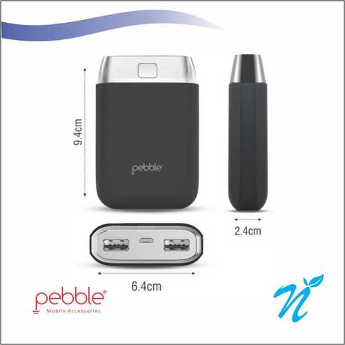 Pebble Powerbank 10000 mAh Power Bank Grey