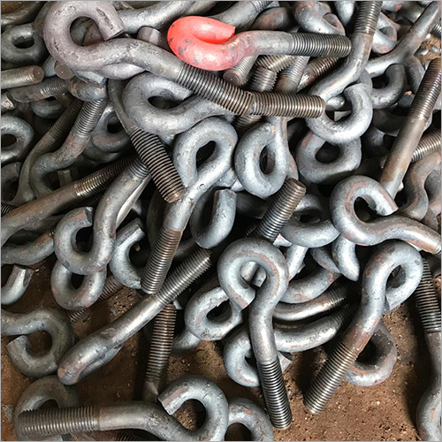 Eye Bolt Bend - Stainless Steel 25mm x 200mm Silver Color | Compact Design Corrosion Resistant Industrial Grade