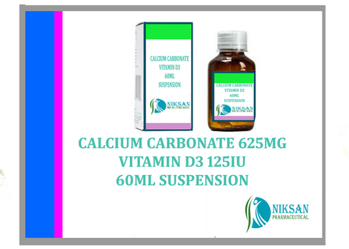 Calcium Carbonate Vitamin D3 125Iu Suspension General Medicines