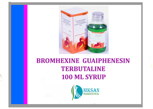Bromhexine Guaiphenesin Terbutaline Sulphate 100 Ml Syrup General Medicines