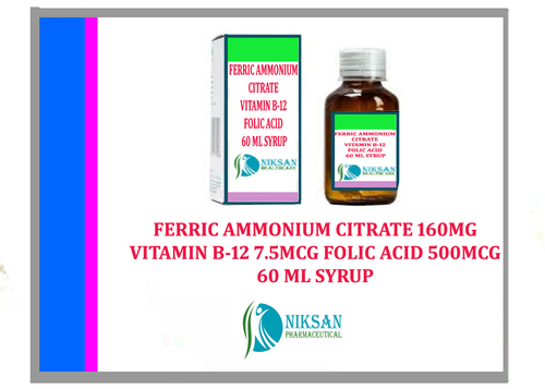 Ferric Ammonium Citrate Vitamin B-12 Folic Acid Syrup General Medicines