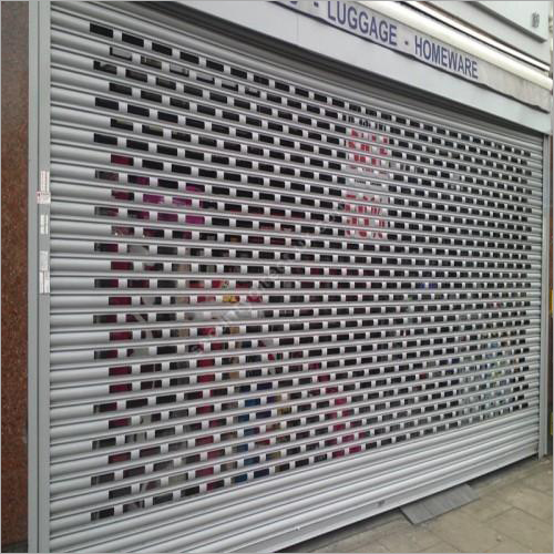Grill Type Rolling Shutter - Aluminum Alloy Variable Dimensions Silver | Durable Weather Resistant Manual/Motorized Emergency Release