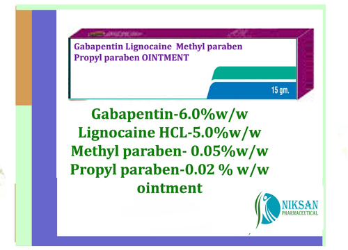 Gabapentin Lignocaine Methyl & Propyl Paraben Ointment