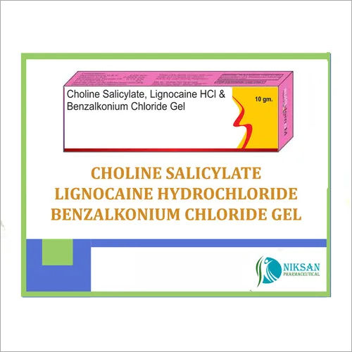 Choline Salicylate Lignocaine Hcl Benzalkonium Gel