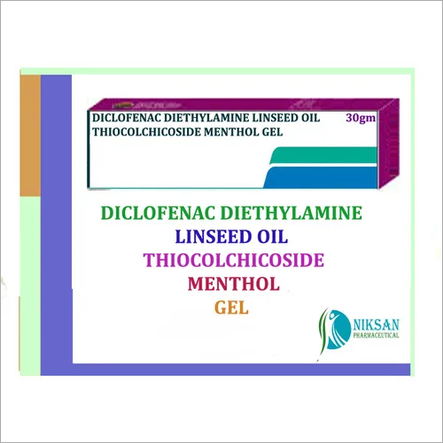 Diclofenac Linseed Oil Thiocolchicoside Menthol Gel General Medicines