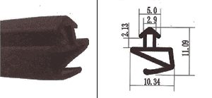 Windows Rubber Profile - EPDM Rubber, Black, 50-80 Shore A, Locking and Self-Locking Shapes | Weatherproof Seal, Noise Reduction, Vibration Dampening
