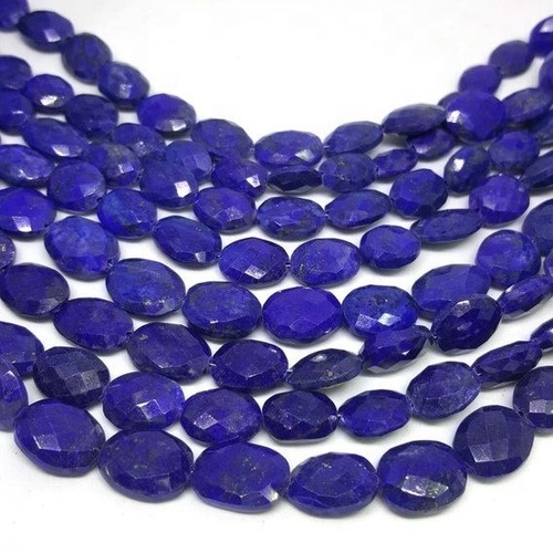 Natural AAA Lapis Lazuli Stone Faceted Oval Shape Beads