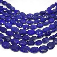 Natural AAA Lapis Lazuli Stone Faceted Oval Shape Beads