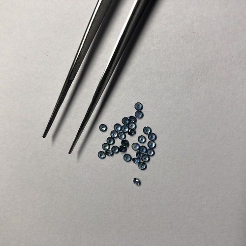 Stone 2mm Natural Neelam Blue Sapphire Diamond Cut Loose Round Stone 2mm Natural Neelam Blue Sapphire Diamond Cut Loose Round