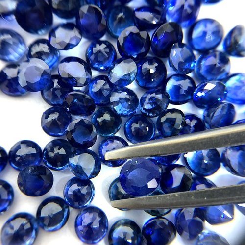 Stone 3mm Natural Blue Sapphire Faceted Round Loose Gemstones