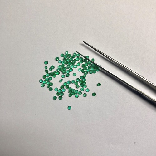 2mm Natural Zambian Emerald Stone Faceted Round Loose Gemstone