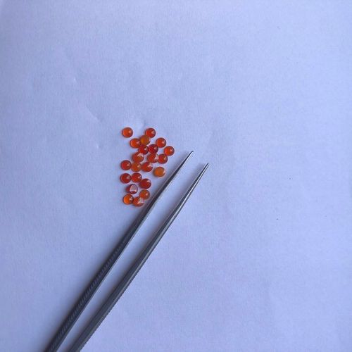 2Mm Natural Orange Carnelian Gemstone Grade: Aaa