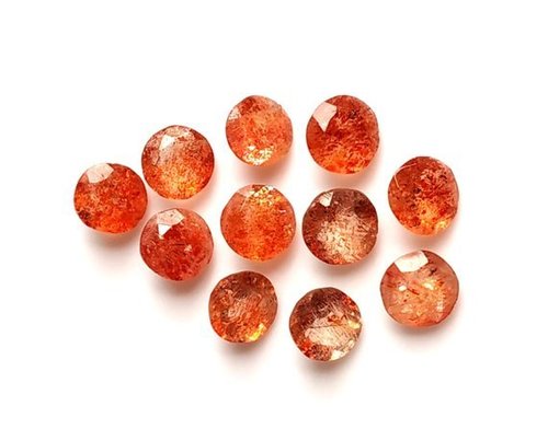 4mm Natural Sunstone Gemstone Faceted Round Loose Stone Online