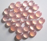 4mm Natural Pink Chalcedony Gemstone Round Cabochon Stone Price