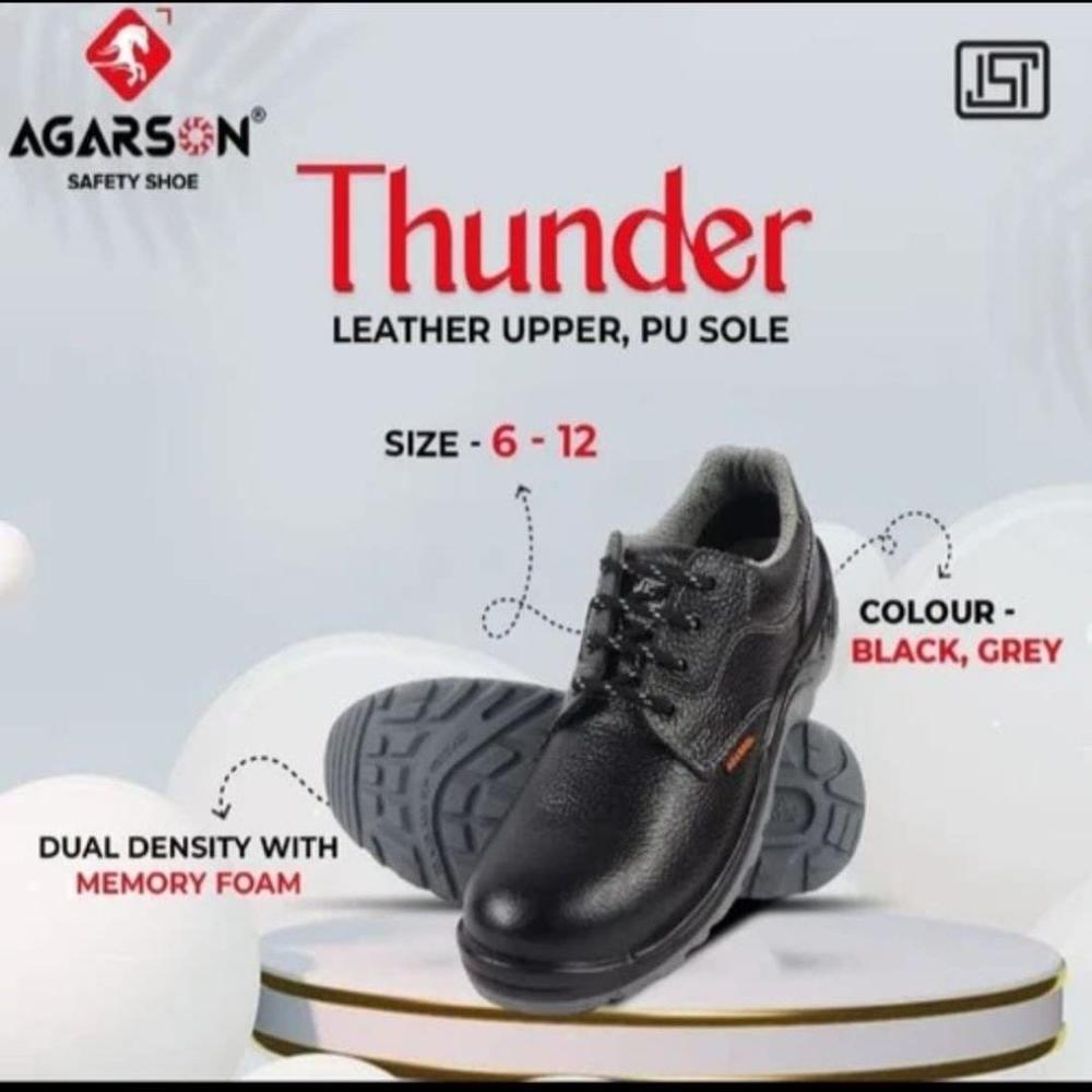 Agarson Thunder Double Density Steel Toe - Color: Black/Grey