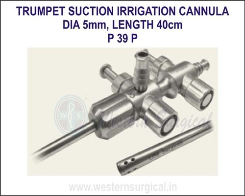 Trumpet suction irrigation cannula